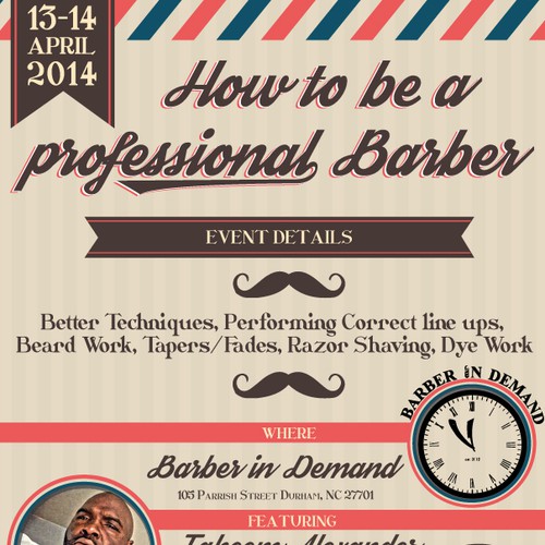 Create an exciting flyer for vintage barber shop Design by esse.