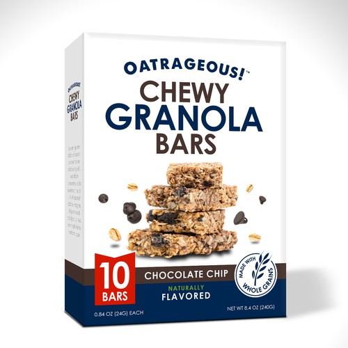 DESIGN EYE-CATCHING PACKAGING FOR CHOCOLATE CHIP CHEWY GRANOLA BARS! Design by Unik ART