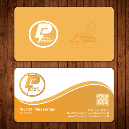 Modern Business Card Design for Electric Energy and Solar Company Design by ™SF_Design™