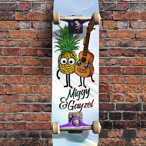 Pineapple and Ukulele love story Ontwerp door Nguyen Cao Vinh