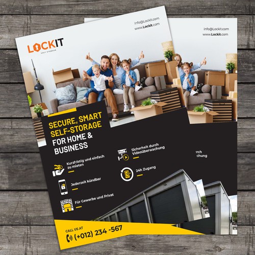 Gestalte ein Flyer Design für Selfstorage Hallen Design by creatsoul
