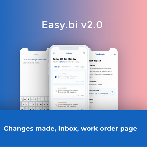 Clean and modern business app design Design by thelazy