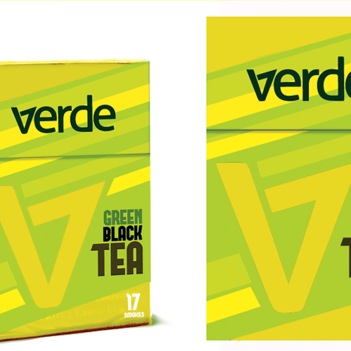 Verde Green Tea Cigarette Box Design Product packaging contest