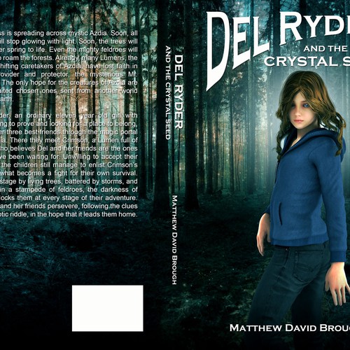 Create an eye catching book cover for middle grade fantasy adventure, Del Ryder and the Crystal Seed Design von DHMDesigns