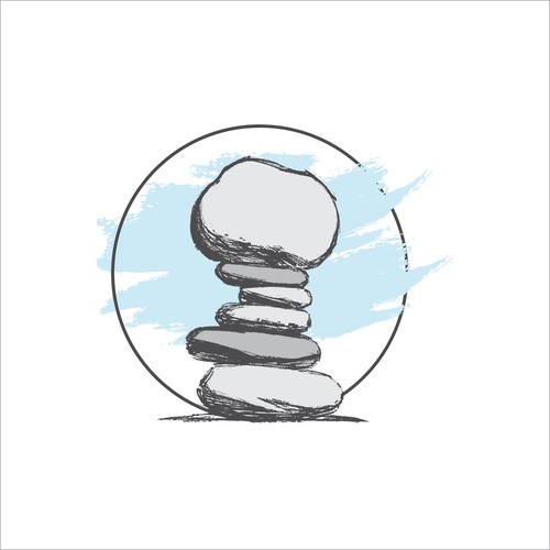 Stone formation picture as logo for coaching business Design by Lure Studio