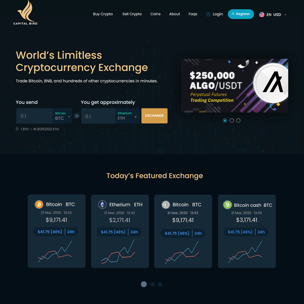 Crypto Currency Exchange Website Design