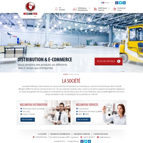 Website for a distribution company Design by AxilSolutions