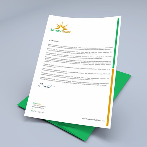 "Renewable Energy Company Letterhead" Design réalisé par HYPdesign