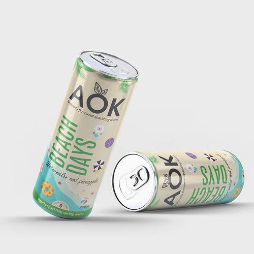 Flavoured sparkling water packaging design Design by Moi_Designers