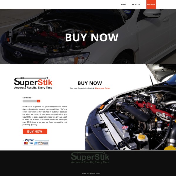 Design realizzato da LightMax Studio intitolato "Web Design for e-shop selling car part"