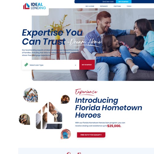 Persuasive and eye appealing website design for a mortgage company Design by Rimi Shine