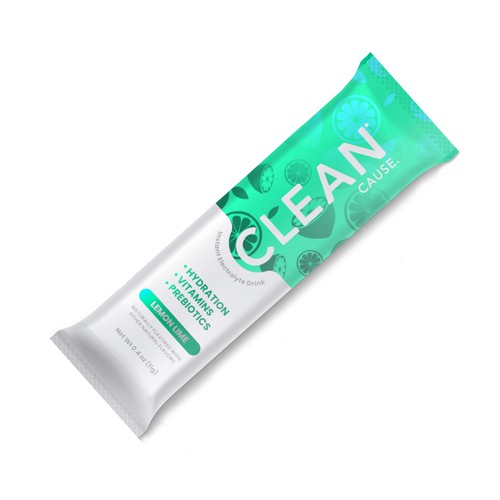 CLEAN Cause Hydration Stick Packets Design by Davi Giolo ★