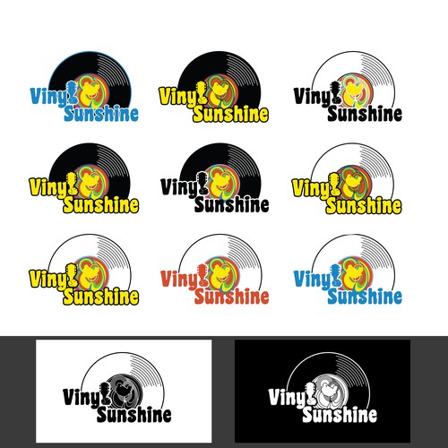 Vinyl Sunshine needs an uplifting retro, 60s/70s BAND logo Design by Kristina2-d