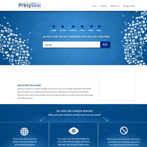 Create a new web design for ProxySite com Web page 