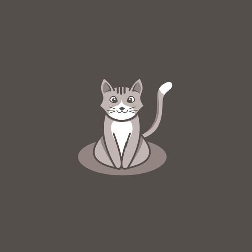 Logo design for "Cat Curious" cat blog and resource site Design by Torry Nixon