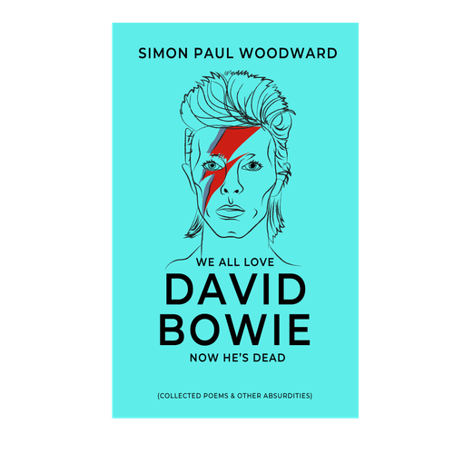 Bowie themed cover for an irreverent poetry collection Design by CrystalCoverDesign