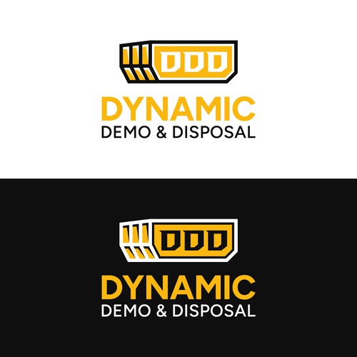 Abstract construction style logo for demo/junk removal business Design by Md. Faruk ✅