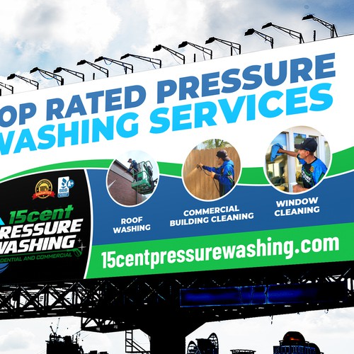 Modern Pressure Washing Billboard Design by Sketch Media™