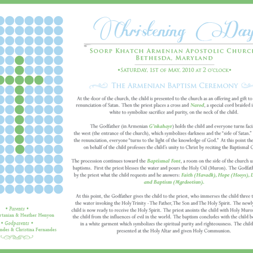 recreate a Christening flyer Design by Alex986