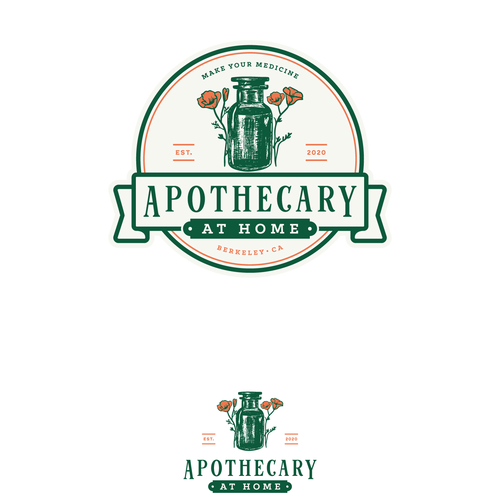 Vintage apothecary inspired logo for herbalist subscription box デザイン by RobertEdvin