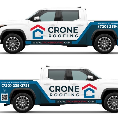 Roofing Contractor Truck Wrap Design by icon89GraPhicDeSign