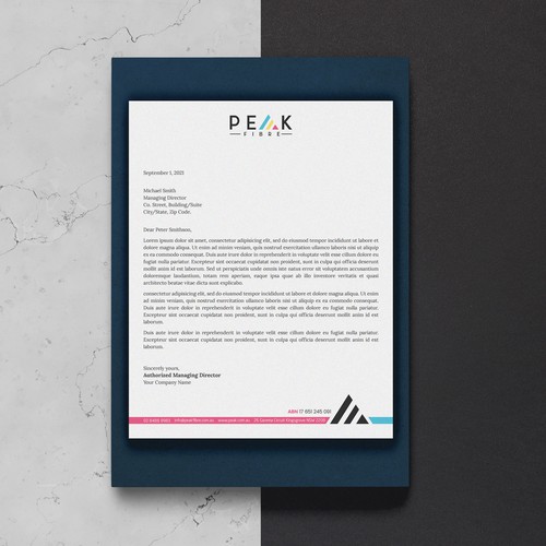 Creative, slick, professional Stationary for New Brand - Peak Fibre - Design by Sawama