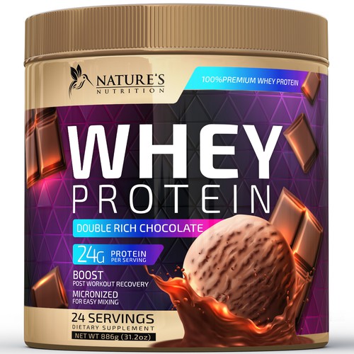 R O S H I NさんのTasty Whey Protein Chocolate Design Needed for Nature's Nutritionデザイン