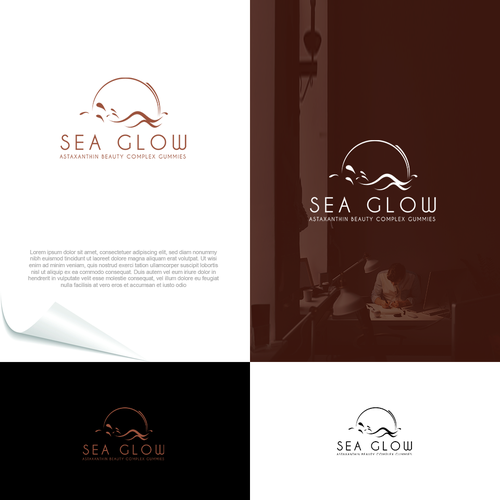 Lux Beauty Gummy Supplement made from Algae - "Sea Glow" Design by stech look