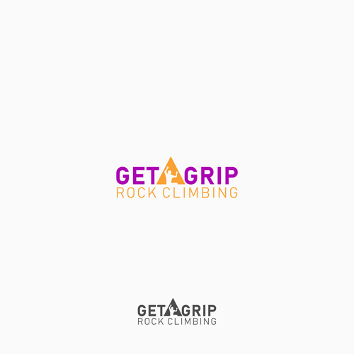 Get A Grip! Rock Climbing logo design Design von tembangraras