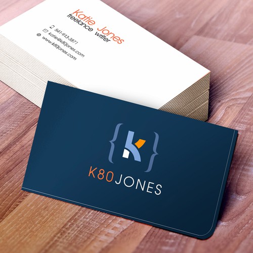 Design a business card with a millennial vibe for a freelance writer Design by Artvisto