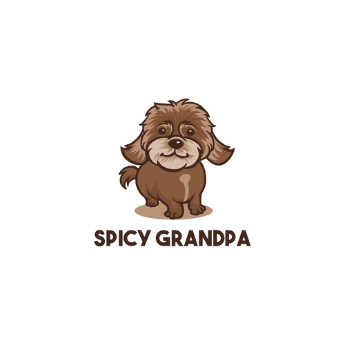 Design a logo with a senior dog named "Spicy Grandpa"!! Design by Hadeboga Studio