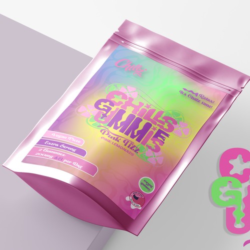 CHILLZ CBD Brand need his new packaging for his DELTA 8 Gummies Design by JoyDesign:)