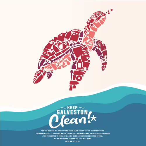 Calling all environmental lovers to help create a new litter campaign to keep beaches clean. Design von Sukach