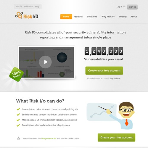 RiskIO needs a new website design Ontwerp door blanker
