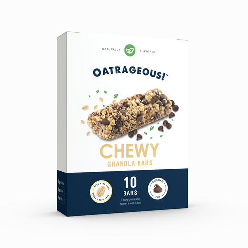 Design di DESIGN EYE-CATCHING PACKAGING FOR CHOCOLATE CHIP CHEWY GRANOLA BARS! di Denian