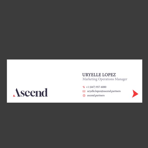 Ascend Partners New Branded Email Signature Design by sougatacreative