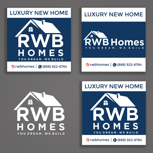 Signage for Luxury Home Builder Design by HF Tushar