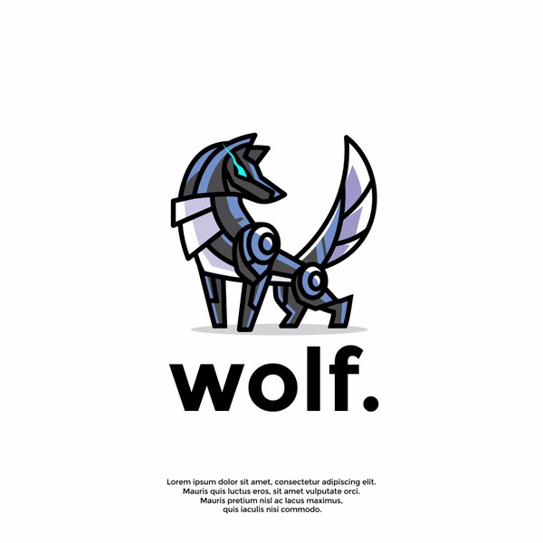 modern wolf logo