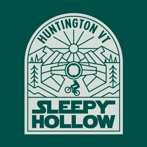 Mountain Bike Trail T Shirt Design Design by Wanderline