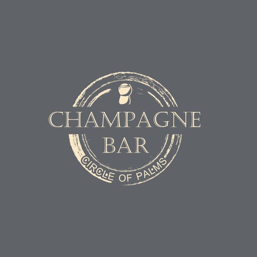 Luxury and modern Champagne Bar logo Design réalisé par designgeo