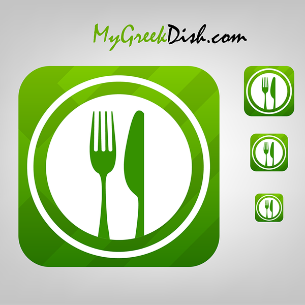 Design by JARAYUTH titled "IOS7 styled app icon for MyGreekDish.com"