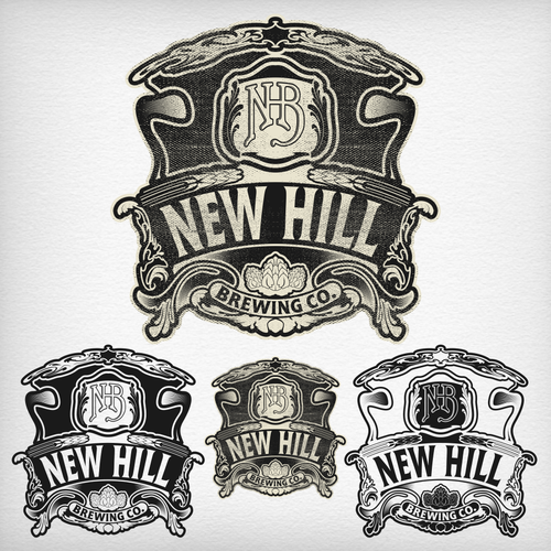 Blend sophistication with edge to create attention grabbing logo for New Hill Brewing Co. Design by DataDesign99d