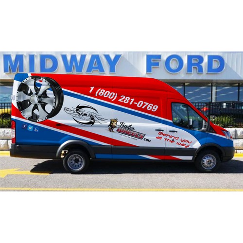 All Over Ford Transit Cargo Extended Wheel Base, High Roof, Van Wrap Design-ontwerp door TANSA ART