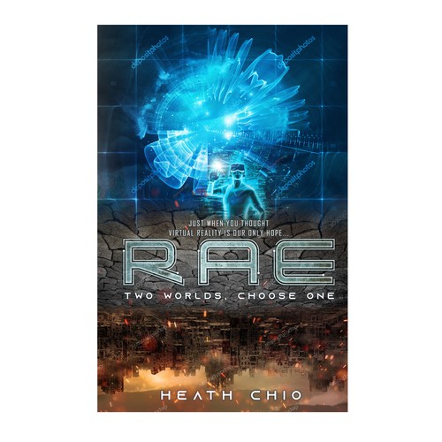 First of three Science Fiction novel series about Virtual Reality and the unlivable Real World. Design by RoshB