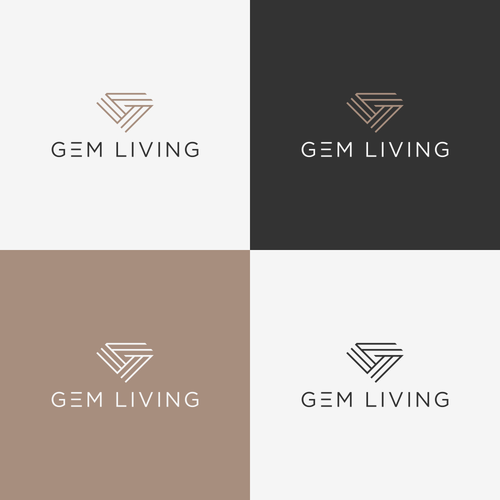 Geometrical, minimalist, modern brand design for Gem Living Design by bobbee_