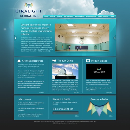 Website for Green Energy Smart Skylight Product Diseño de Halou