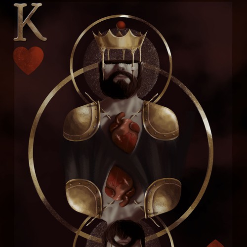 We want your artistic take on the King of Hearts playing card Réalisé par C!N