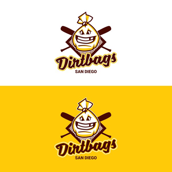 Logo para time de baseball infantil DIRTBAGS, de San Diego - CA-US