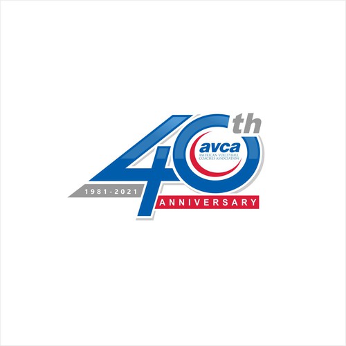 Design AVCA 40th Anniversary Logo di sukadarma