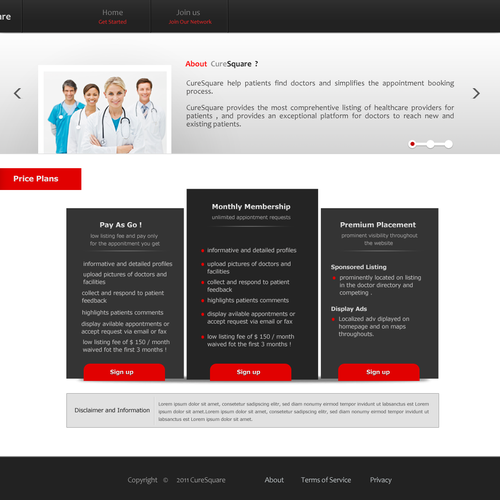 Create a website design for a  healthcare start-up  Design by Colorgeek
